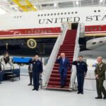 Trump unveils the new Air Force One, formerly Qatari-owned jumbo jet