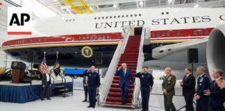 Trump unveils the new Air Force One, formerly Qatari-owned jumbo jet