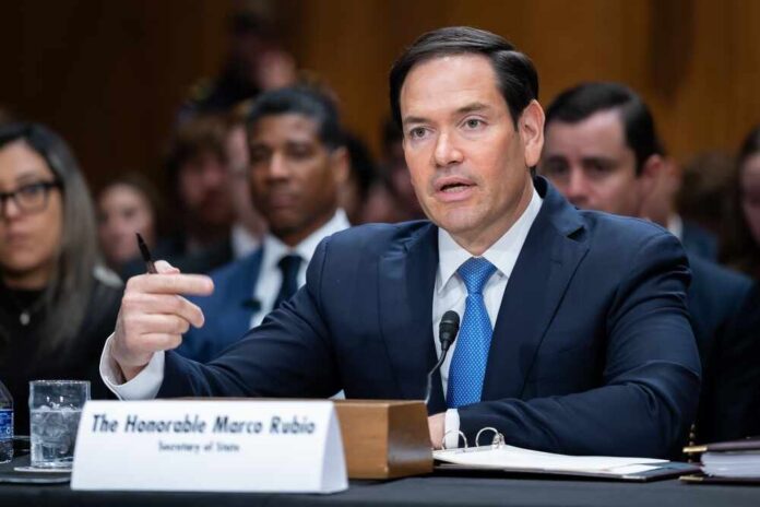 A government official speaking during a Senate hearing