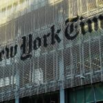 New York Times building facade with louvered screen